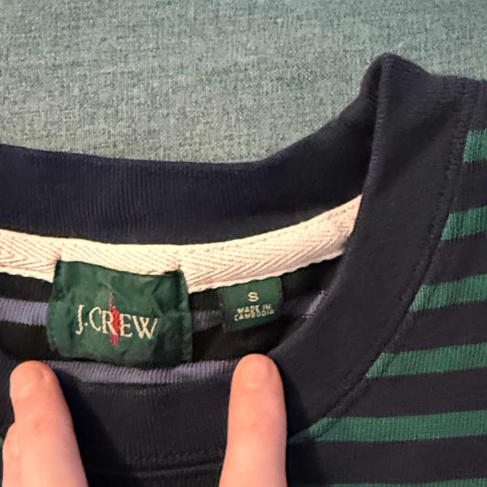 J. Crew Multicolor Striped Crop Top - Picture 2 of 4